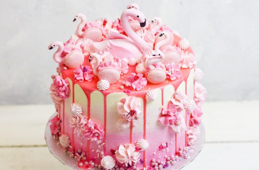 Pink Flamingos Edible Cake Topper Image – A Birthday Place