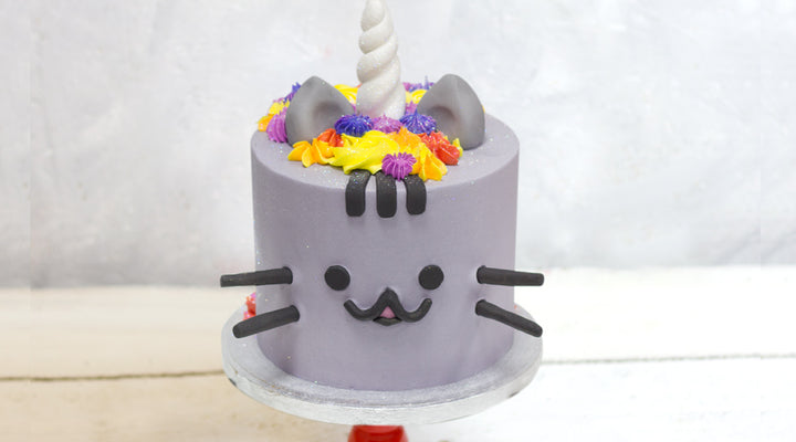 Organic Catnip and Tuna or Chicken Deluxe Unicorn Cat Birthday Cake »  Pampered Paw Gifts