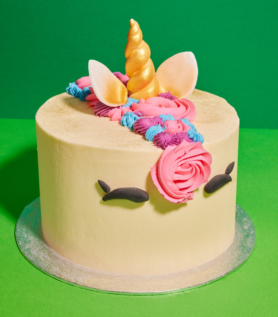 Sally the rainbow easy vanilla unicorn cake